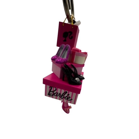 Hallmark Ornament Barbie Shoes Shopping Box High Heels Sunglasses Pink Doll Vtg - Picture 1 of 8